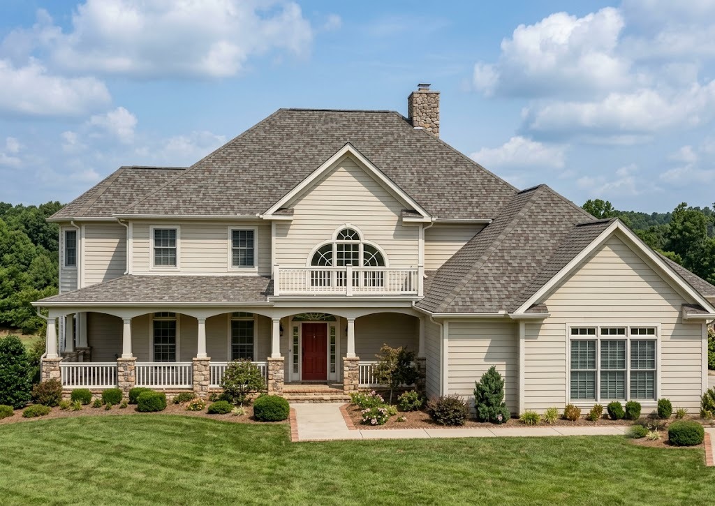 Manicured lawn and landscaping on a South Jersey home by A&L Landscaping