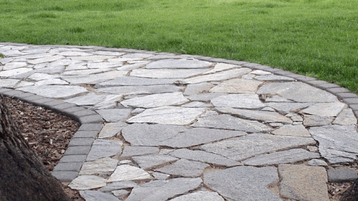 Stone walkway and patio